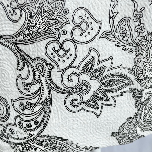 New w/ Defect MSK Petite Paisley Print Textured Knit Bell Sleeve Dress - Picture 11 of 16